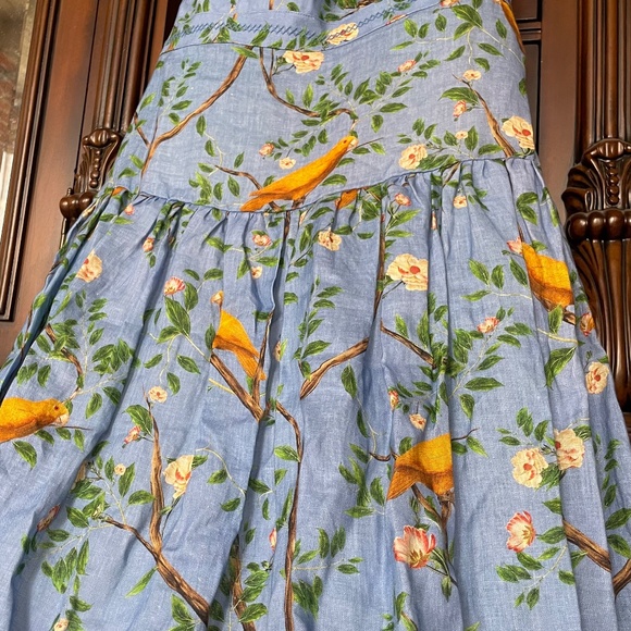 Agua by Agua Bendita Lima Printed Tiered Linen Maxi Dress - Picture 3 of 7